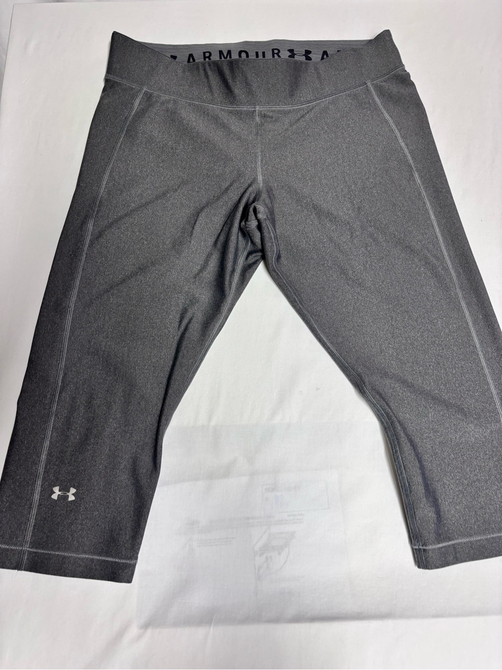 Under Armour HeatGear Compression Capri Leggings Women’s XL Gray